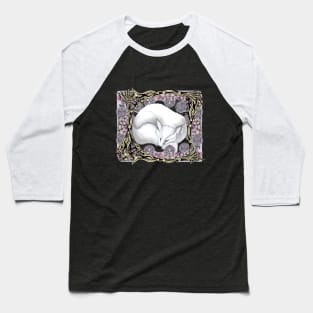 Dreaming White Fox Baseball T-Shirt